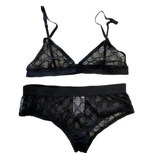 🎬 MESH PRINT LINGERIE SET | Black | No size 🎬